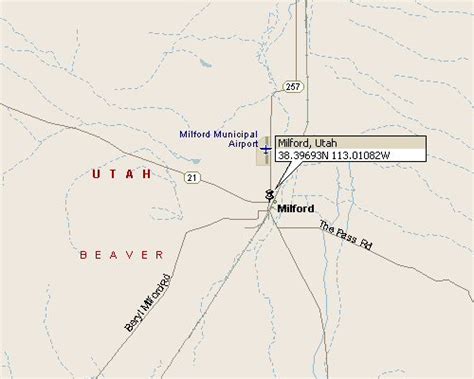 Milford, Utah Map