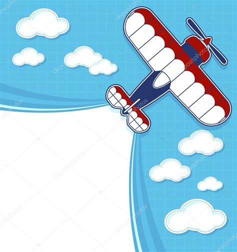 Airplane cartoon background — Stock Vector © hayaship #26746221