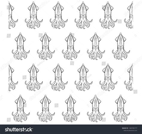 Vector Wallpaper Seamless Background Squid Pattern Stock Vector (Royalty Free) 1389785777 ...