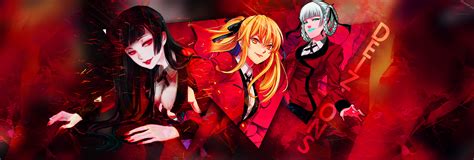 Yumeko Jabami Banner - She is a transfer student at hyakkaou private ...