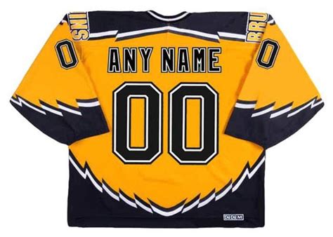 Boston Bruins 2002 Alternate Throwback Jersey Customi… - Gem