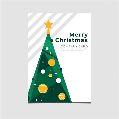 Free Vector | Flat business christmas card template