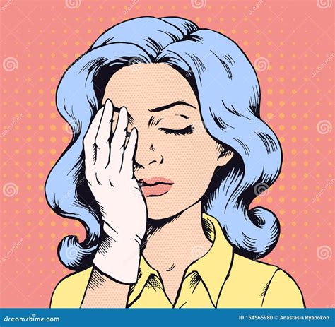 Woman Facepalm Gesture Cartoon Vector | CartoonDealer.com #114222323