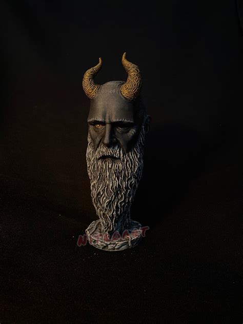 Mimir Head Statue God of War Mimir Figurine 3d Resin Painted Christmas Gift - Etsy