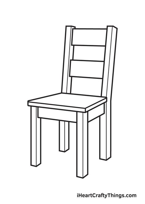 Chair Drawing — How To Draw A Chair Step By Step