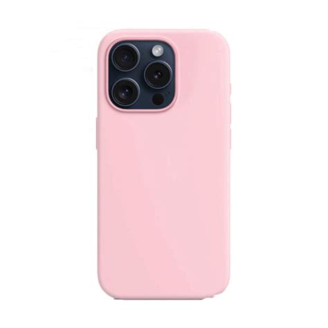 Apple Logo Silicon Case For Iphone 15 Pro Max – Pink – CellFashion USA