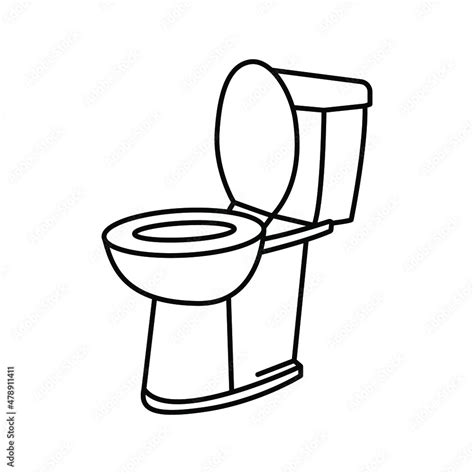 Vektorová grafika „toilet sit icon. Toilet bowl cartoon drawing. vector illustration.“ ze služby ...