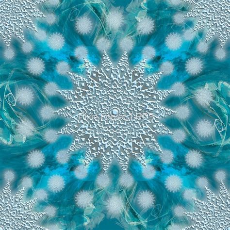 "Snowflake Fractal Art Pattern" by Pixie Copley LRPS | Redbubble