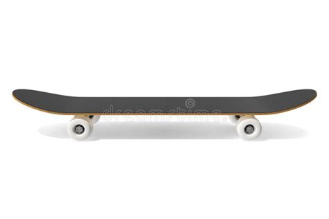 3d Rendering Skateboard Deck Isolated on White Background, Side View ...