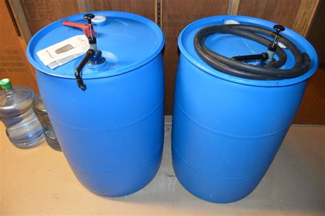 Pair of 55 Gallon BPA-Free Water Storage Barrels by ShelfReliance | EBTH