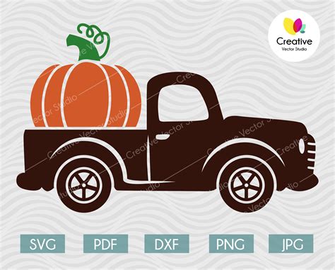 Fall Truck SVG Pumpkin Truck SVG | CreativeVectorStudio