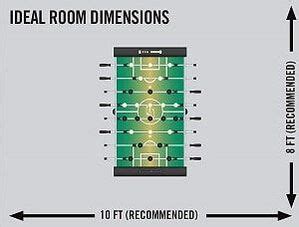 Foosball Table Dimensions - Sizes & Measurements for Tables - Foosball ...