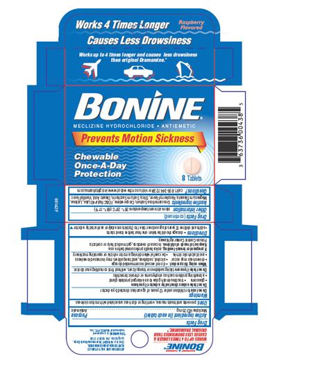 BONINE® MECLIZINE HYDROCHLORIDE • ANTIEMETIC