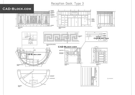 Reception Desk Details Cad Block - Image to u