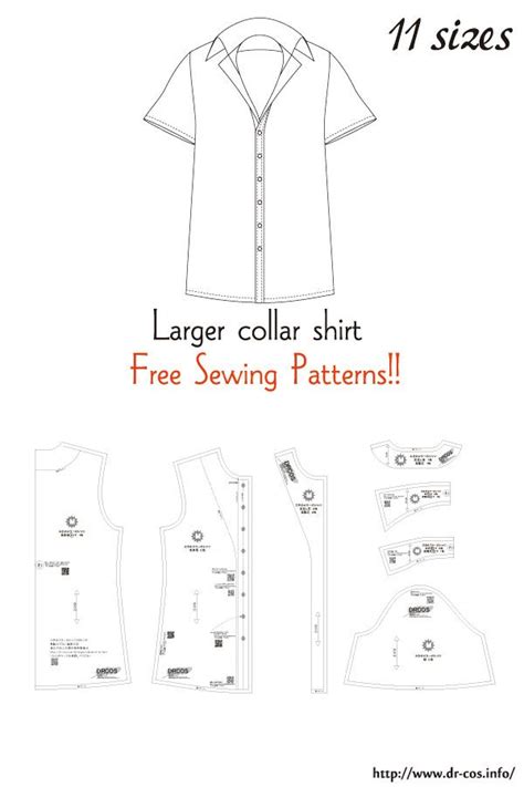 Larger Collar Shirt Free Sewing Patterns | Mens sewing patterns, Shirt ...