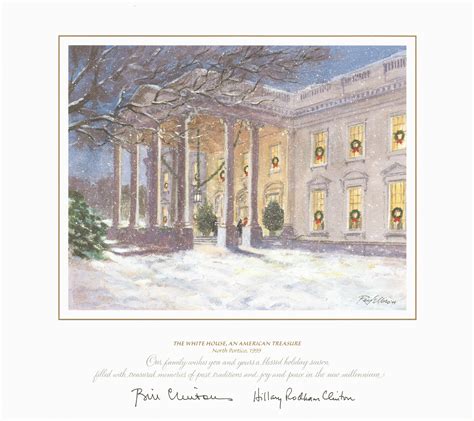 Lot Detail - Lot of (17) White House Christmas Cards Given to Former Staff Member One Signed By ...