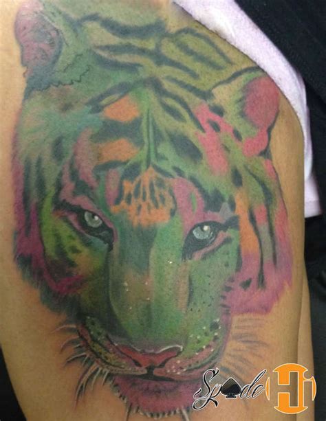 spade:abstract-tiger-tattoo-tiger-tattoo-leg-painting-tiger-leg-tattoo ...