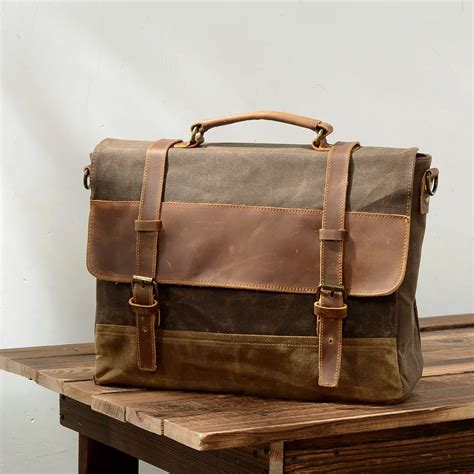 Canvas Leather Messenger Bag Women's | semashow.com