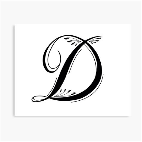 Fancy Letter D Coloring Pages