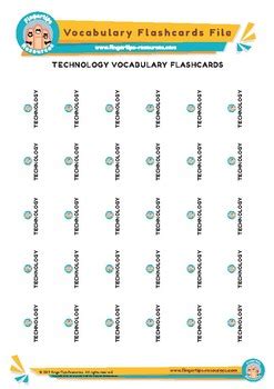 Technology - English Vocabulary Flashcards by FingerTips Resources