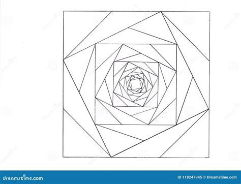 Drawing of a Square Made of Smaller Squares Stock Illustration ...