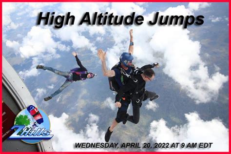 High Altitude Jumps - Skydive City