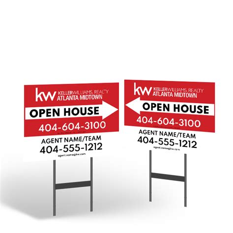 18" x 14" Open House Directional Signs - Agent Marketing