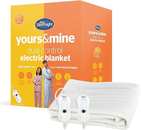 Silentnight Dual Control Electric Blanket King Size - Heated Electric Underblanket Bed Warmer ...