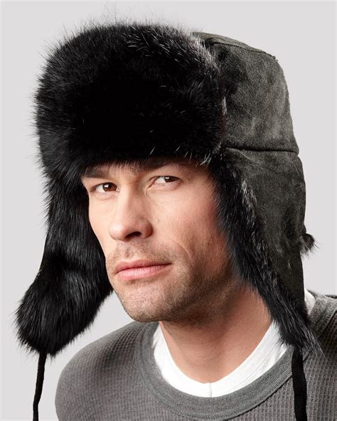 The Black Muskrat Russian Trooper Hat: FurHatWorld.com