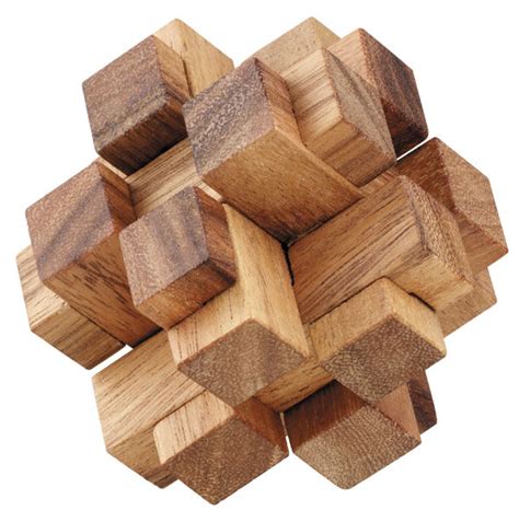 3D Square Cube - Wooden Puzzle - Solve It! Think Out of the Box