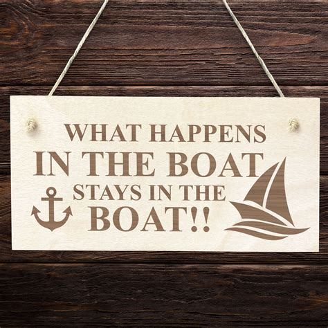 Funny Boat Sign Engraved Sign Nautical Sign Hanging Wall Door