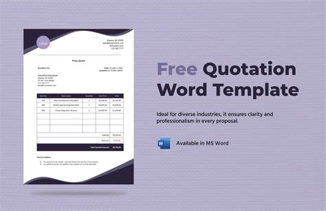 Free Quotation Word Template - Download in Word | Template.net