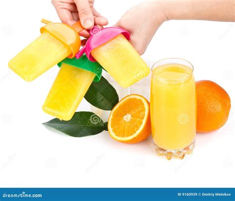 Frozen orange juice stock image. Image of leaf, liquid - 9160939