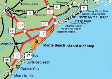 Shared Ride to OR From MYR | Myrtle Beach Airport Shuttle 843-655-0381