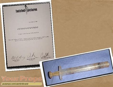 Saw II needle pit syringe original movie prop