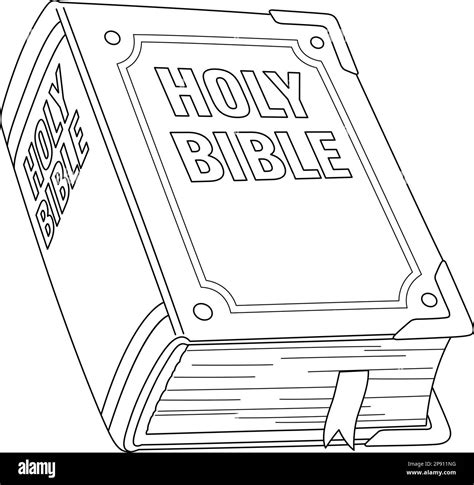 Holy Bible Isolated Coloring Page for Kids Stock Vector Image & Art - Alamy