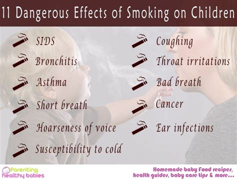 11 dangerous effects of smoking on children