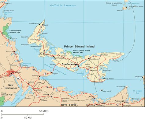 Prince Edward Island Map - Map of Prince Edward Island