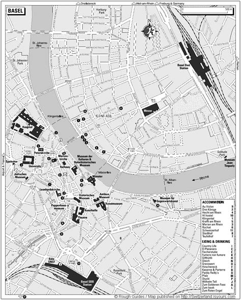 Basel Tourist Map - Basel Switzerland • mappery