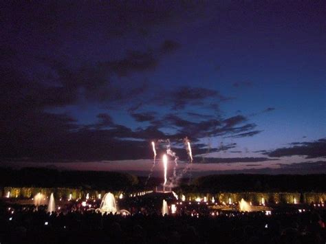 Fire Works over the central canal. Palace of Versailles France | Palace ...