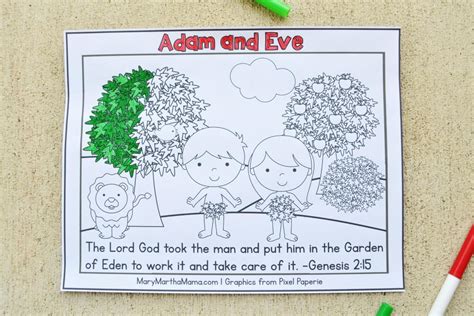 Free Printable Adam And Eve Coloring Pages