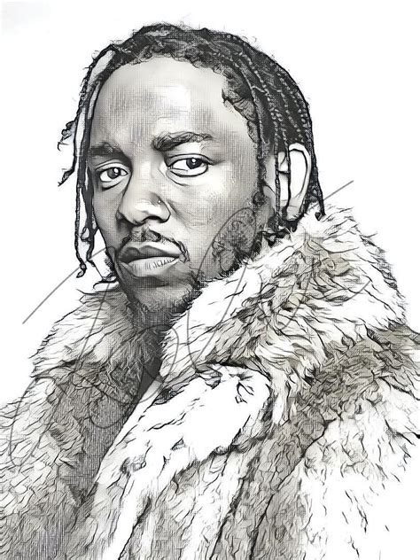 Kendrick Lamar Sketch Print #LAMAR_SKETCH1 | Rapper art, Hip hop art, Kendrick lamar art