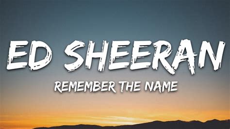 Ed Sheeran Remember The Name Wallpapers - Wallpaper Cave