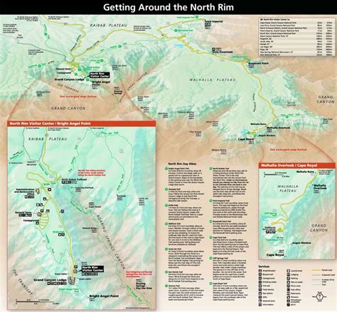 Grand Canyon North Rim lodging and camping map - Ontheworldmap.com