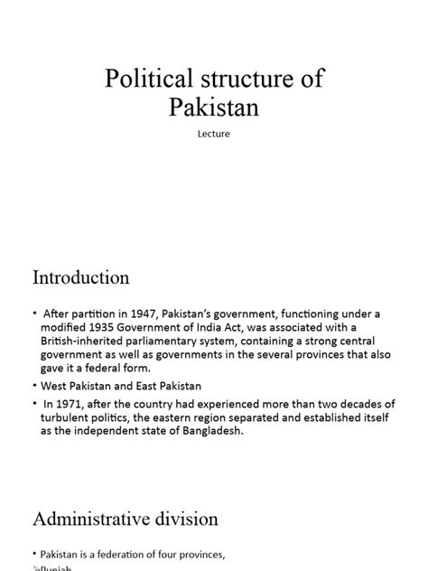 Political Structure of Pakistan | PDF | Parliament Of Pakistan | Pakistan