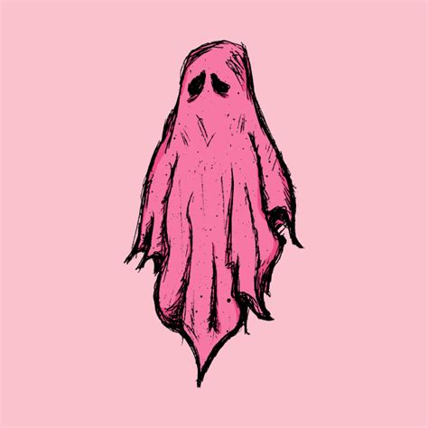 Pink Strawberry Ghost Spooky Cute Halloween Drawing - Ghost - Kids T ...