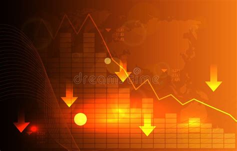 Down Arrow Negative Bar Graph Chart Depreciation Business Economic ...