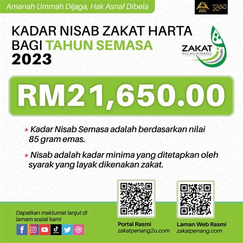 3 JANUARI 2023 - KADAR NISAB ZAKAT HARTA BAHARU DI PULAU PINANG BAGI ...