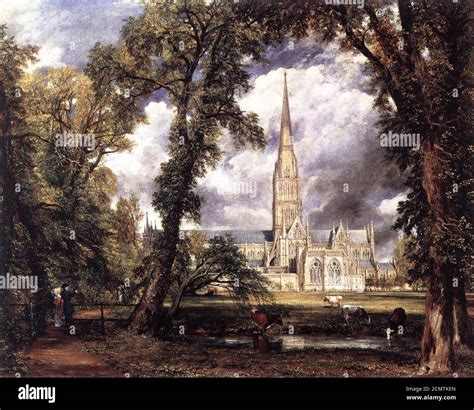 John Constable - Salisbury Cathedral from the Bishop's Grounds Stock ...