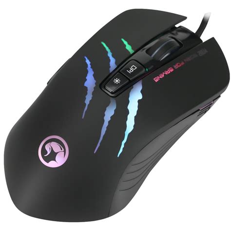 Marvo Scorpion M312 USB RGB LED Black Programmable Gaming Mouse - Phonetech